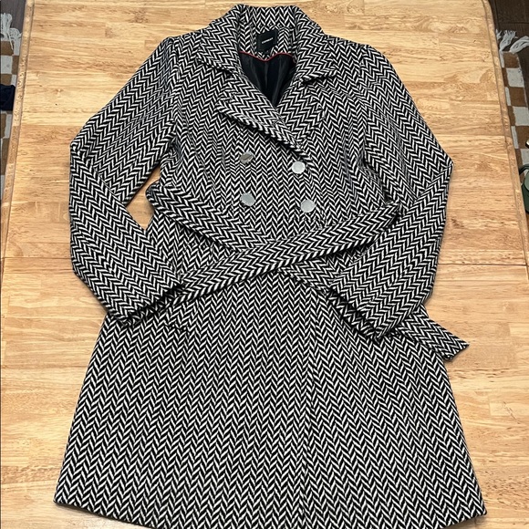 Express Jackets & Blazers - Express Black and White Trench Coat